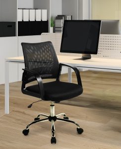 Calypso – Medium Mesh Back Task Operator Armchair with Chrome Base
