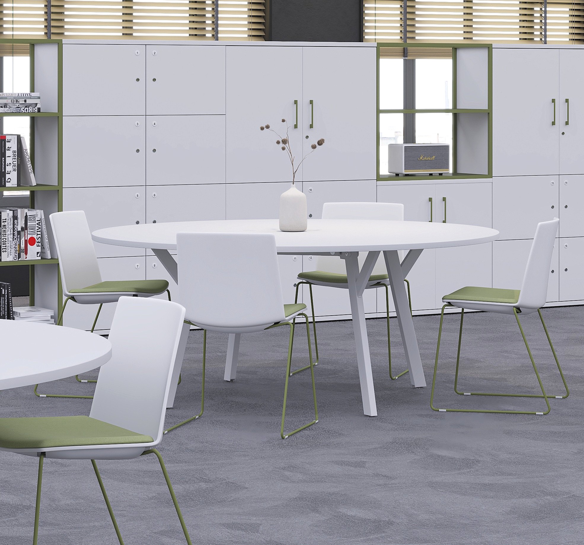 Y-Leg Round Meeting Tables - Image 8