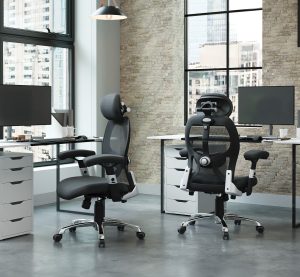 Ergonomic Luxury High Back Executive Mesh Chair for 24 Hour Use – Black