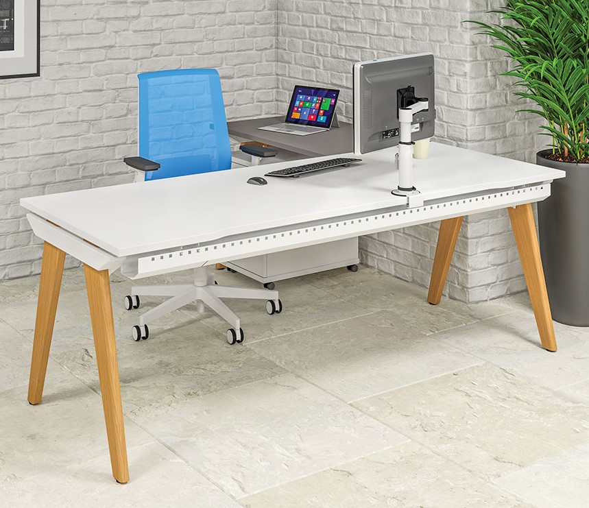 Evo Oak Bench Modular Desking Range, For Modern Offices - Image 6