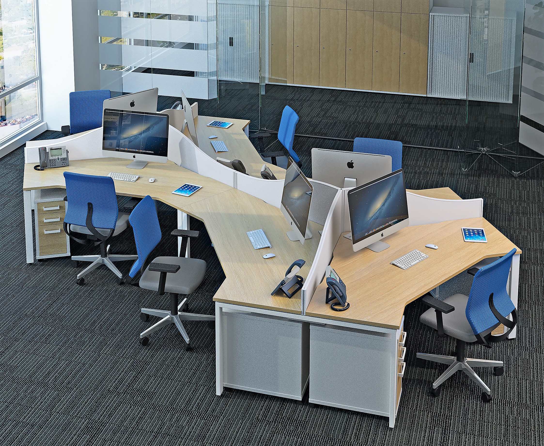 Poise 120 Degree Desks