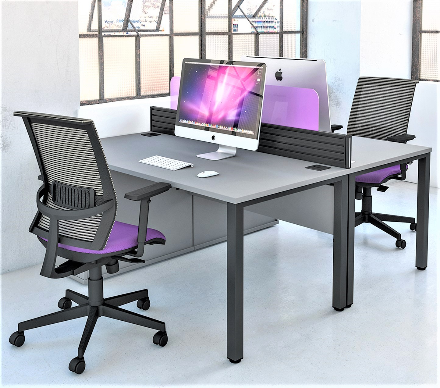 Poise Rectangular Bench Desks - Image 12