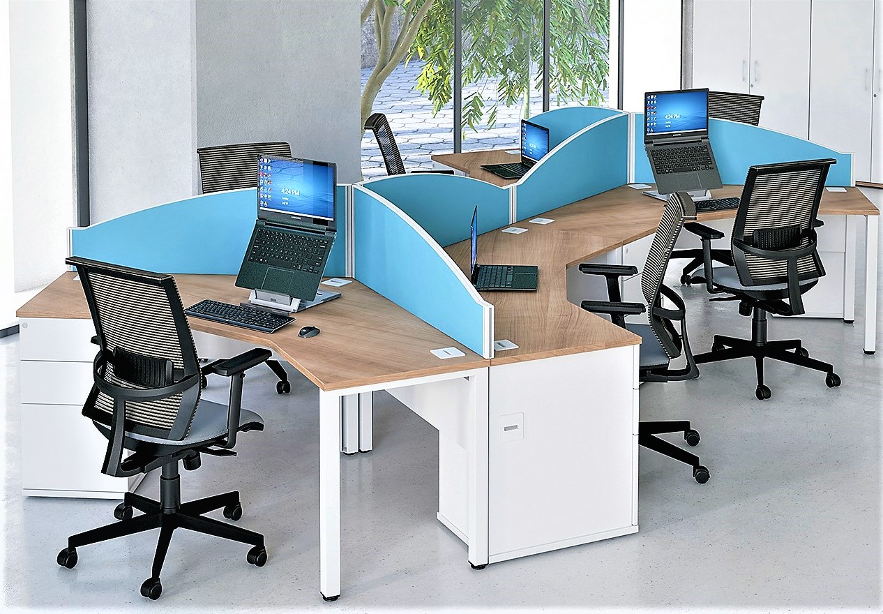 Poise 120 Degree Desks with Pedestal Combinations - Image 3