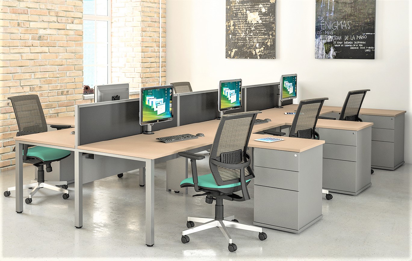 Poise Rectangular Bench Desks - Image 14