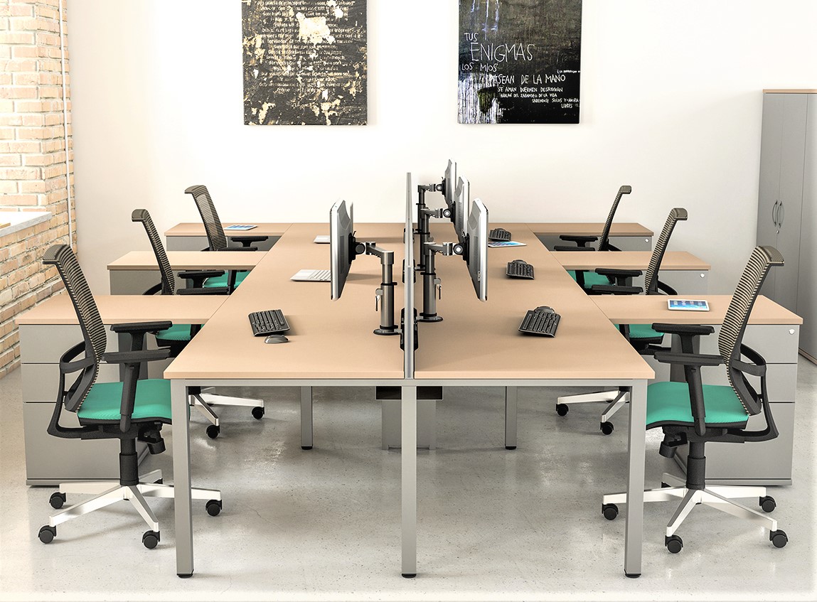 Poise Rectangular Bench Desks - Image 15