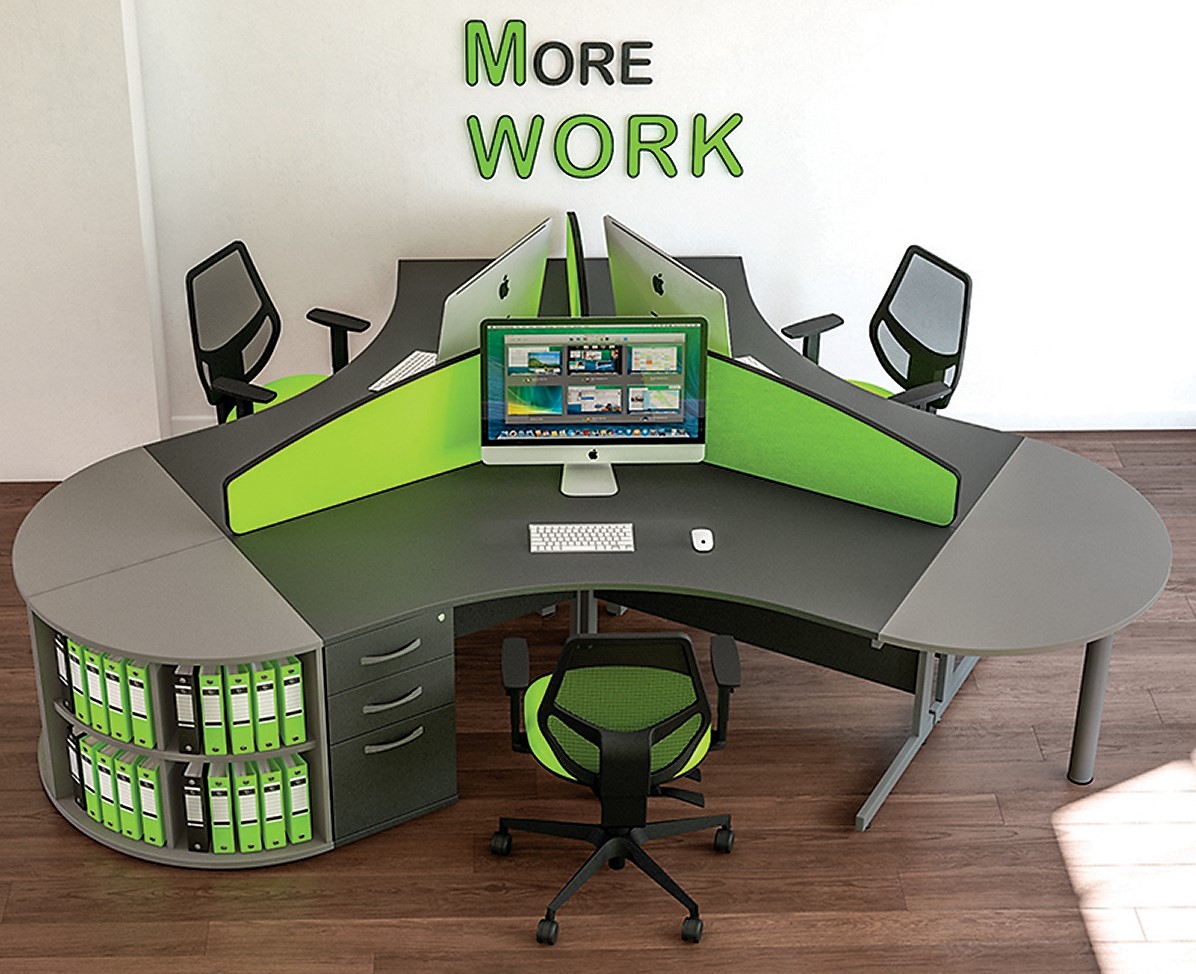 Poise 120 Degree Desks with Pedestal Combinations - Image 5