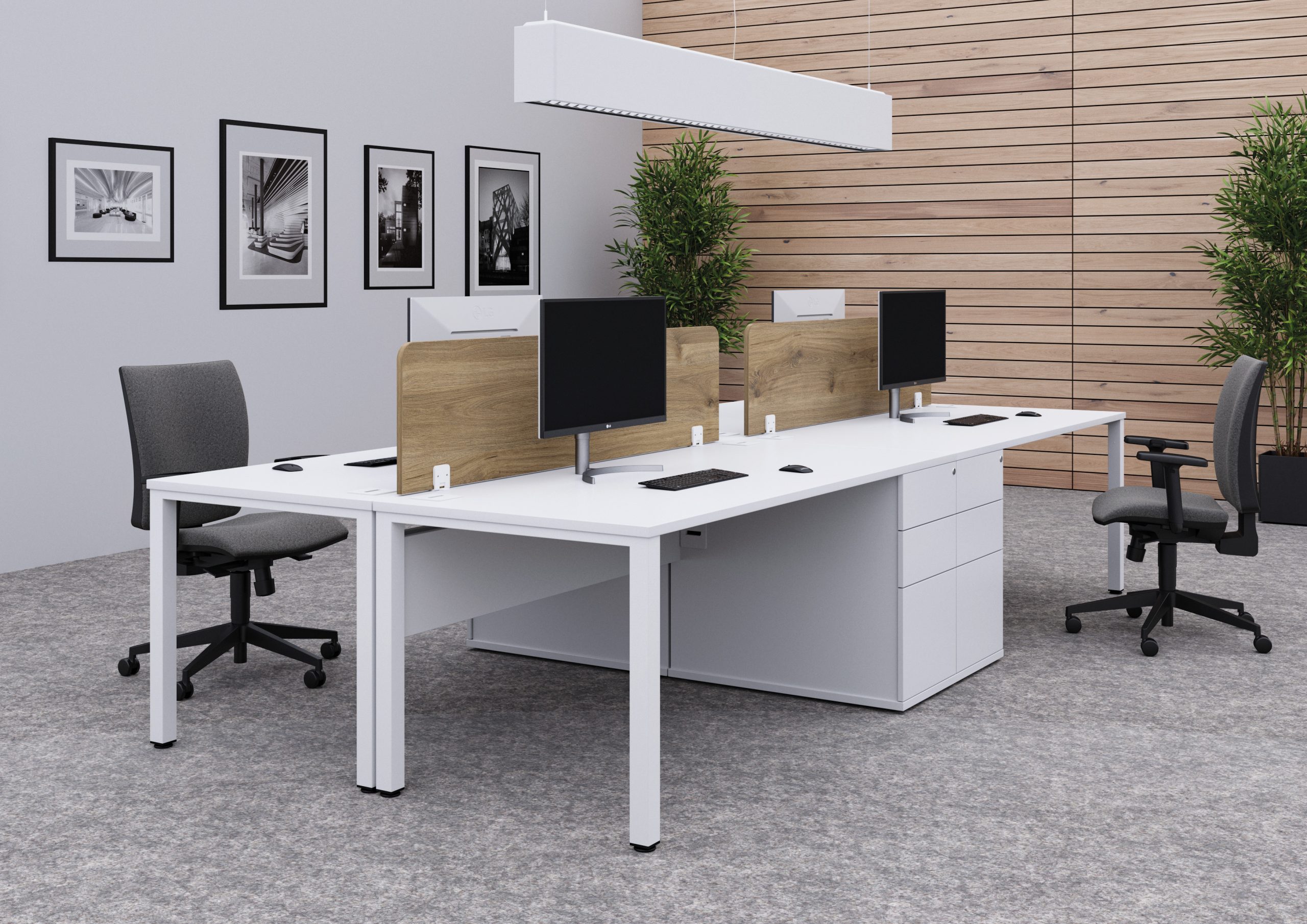 Poise Rectangular Bench Desks - Image 3