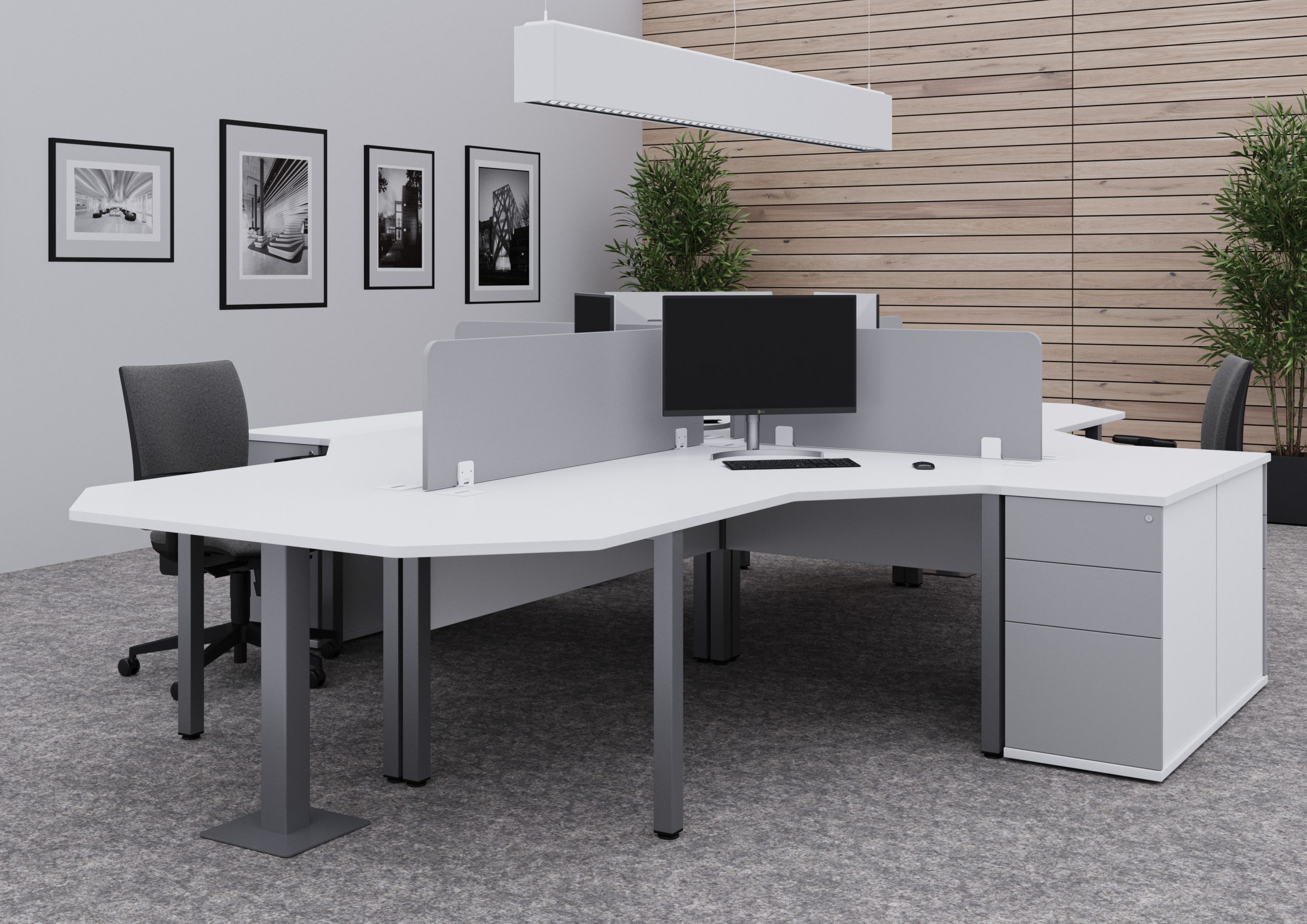 Poise Rectangular Bench Desks - Image 8