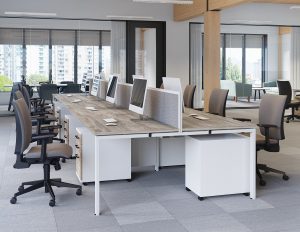 Lyra Bench Desks with Goal Post Legs