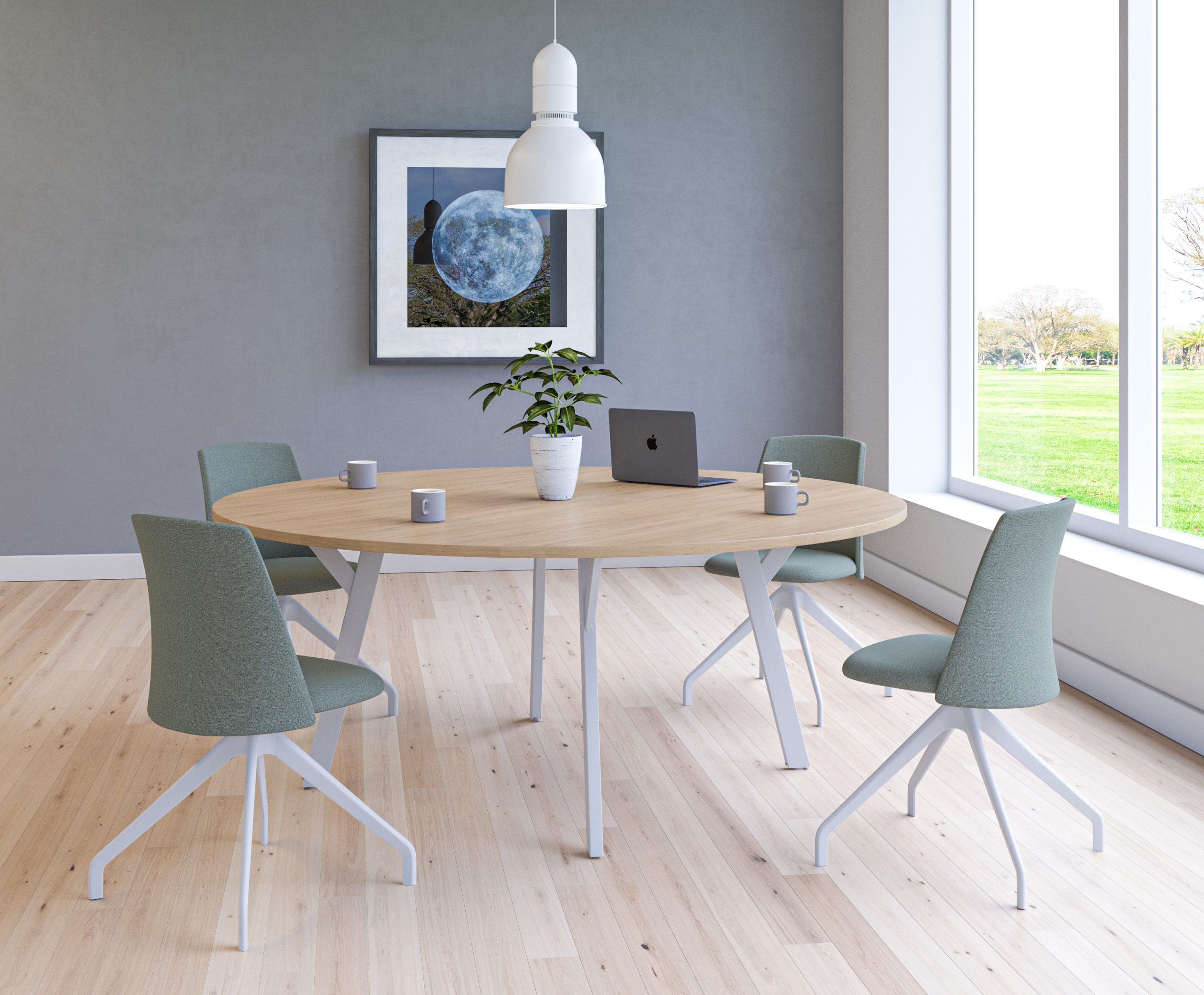 Y-Leg Round Meeting Tables